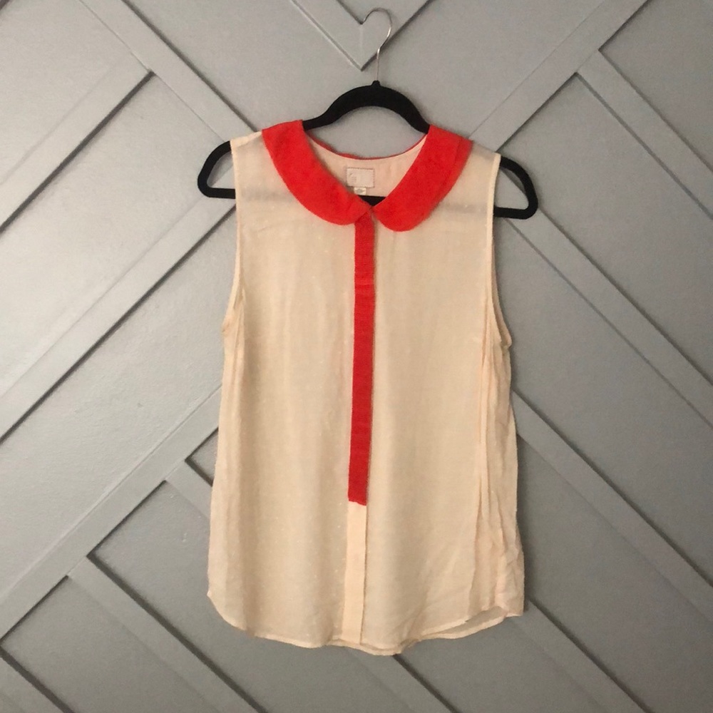 Anthropologie Postage Stamp Collar Blouse